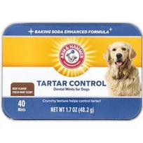 Arm & Hammer, Tartar Control dantų mėtos šunims, šviežių mėtų kvapas, jautiena, 40 mėtų, 1.7 oz (48.2 g)