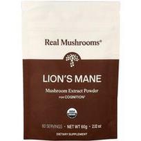 Real Mushrooms, Lion's Mane, ekologiški grybų ekstrakto milteliai, 2.12 oz (60 g)