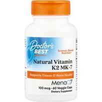 Doctor's Best, Natūralus vitaminas K2 MK-7, 100 mcg, 60 daržovių dangtelių