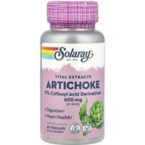 Solaray, Gyvybiniai ekstraktai, artišokas, 60 daržovių kapsulių (300 mg vienoje kapsulėje)