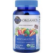 Garden of Life, Organiniai, Vyriški Multi 40+ guminukai, Ekologiškos uogos, 120 veganiškų guminukų lašelių