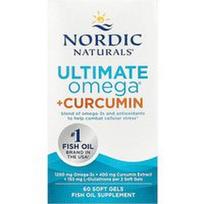 Nordic Naturals, „Ultimate Omega®“ + kurkuminas, 60 minkštųjų kapsulių