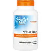Doctor's Best, Natokinazė, 2000 FU, 270 vegetariškų kapsulių
