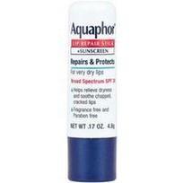 Aquaphor, Lūpų atkuriamoji lazdelė + kremas nuo saulės, SPF 30, be kvapiųjų medžiagų, 0.17 oz (4.8 g)