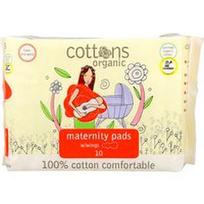 Cottons, 100% medvilnė patogūs, motinystės įklotai su sparnais, sunkūs, bekvapiai, 10 įklotų