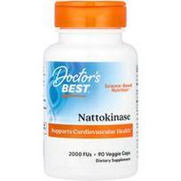 Doctor's Best, Natokinazė, 2000 FU, 90 vegetariškų kapsulių