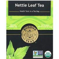 Buddha Teas, Ekologiška žolelių arbata, dilgėlių lapai, be kofeino, 18 arbatos maišelių, 0.83 oz (24 g)