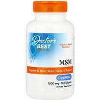 Doctor's Best, MSM su OptiMSM®, 1500 mg, 120 tablečių