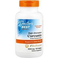 Doctor's Best, Didelės absorbcijos kurkuminas, 120 tablečių