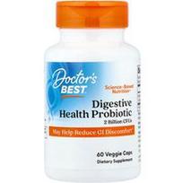 Doctor's Best, Virškinimo sveikatos probiotikas, 133 mg (2 milijardai KFV), 60 vegetariškų kapsulių