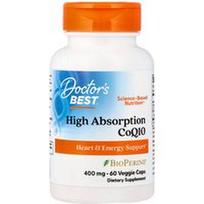 Doctor's Best, Didelės absorbcijos kofermentas Q10 su BioPerine®, 60 vegetariškų kapsulių