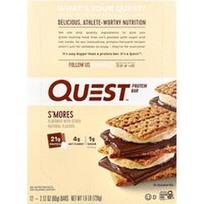 Quest Nutrition, Baltyminis batonėlis, S'mores, 12 batonėlių, po 2,12 (60 g)