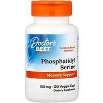 Doctor's Best, Fosfatidilserinas, 100 mg, 120 vegetariškų kapsulių