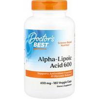 Doctor's Best, Alfa-lipoinė rūgštis 600, 600 mg, 180 vegetariškų kapsulių