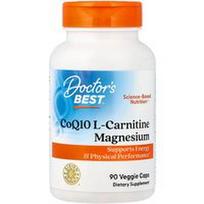 Doctor's Best, CoQ10 L-karnitinas Magnis, 90 vegetariškų kapsulių
