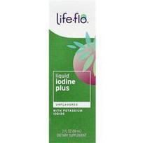 Life-flo, Skystas jodas Plus, su kalio jodidu ir jodu, be skonio, 59 ml (2 skysčio uncijos)