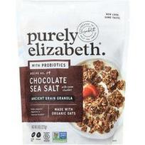 Purely Elizabeth, Senovinių grūdų granola su probiotikais. Šokoladinė jūros druska su kakavos gabalėliais, 8 oz (227 g)