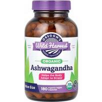Oregon's Wild Harvest, Ekologiška Ashwagandha, 180 ekologiškų veganiškų kapsulių (400 mg vienoje kapsulėje)