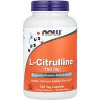 NOW Foods, L-citrulinas, 750 mg, 180 vegetariškų kapsulių