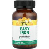 Country Life, „Easy Iron“, 25 mg, 90 veganiškų kapsulių