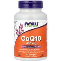 NOW Foods, Kofermentas Q10 su vitaminu E ir saulėgrąžų lecitinu, 60 minkštųjų kapsulių