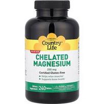 Country Life, Chelatinis magnis, 250 mg, 240 tablečių