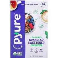 Pyure, Ekologiškas granuliuotas saldiklis, stevija, 80 pakelių, po 0.035 uncijos (1 g)