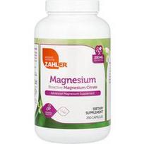 Zahler, Magnis, bioaktyvus magnio citratas, 200 mg, 250 kapsulių