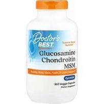 Doctor's Best, Gliukozaminas Chondroitinas MSM, 360 daržovių kapsulių