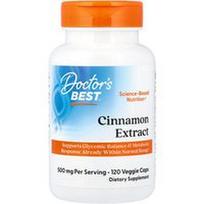 Doctor's Best, Cinamono ekstraktas, 120 vegetariškų kapsulių (250 mg vienoje kapsulėje)