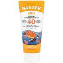Badger, Vaikams, Mineralinis kremas nuo saulės, SPF 40, mandarinas ir vanilė, 2,9 fl oz (87 ml)