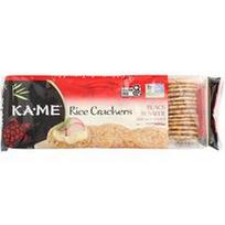 KA-ME, Ryžių krekeriai, juodojo sezamo ir sojos padažas, 3.5 uncijos (100 g)