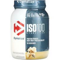 Dymatize, ISO100® hidrolizuotas, 100% išrūgų baltymų izoliatas, gurmaniška vanilė, 1,34 svaro (610 g)