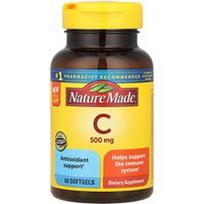 Nature Made, Vitaminas C, 500 mg, 60 minkštųjų gelių