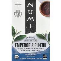 Numi Tea, Ekologiška Pu-Erh arbata, imperatoriaus Pu-Erh, 16 arbatos maišelių, 1.13 oz (32 g)
