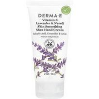 DERMA E, Odą lyginantis taukmedžio rankų kremas, vitaminas E, levandos ir Neroli, 2 uncijos (56 g)