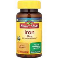 Nature Made, Geležis, 65 mg, 180 tablečių
