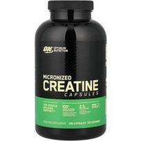 Optimum Nutrition, Mikronizuoto kreatino kapsulės, 200 kapsulių (1,25 g vienoje kapsulėje)