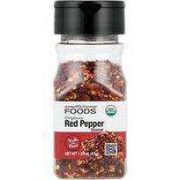 California Gold Nutrition, Maistas, ekologiški susmulkinti raudonieji pipirai, 1.55 uncijos (43 g)