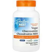 Doctor's Best, Veganiškas gliukozamino ir chondroitino MSM, 120 vegetariškų kapsulių