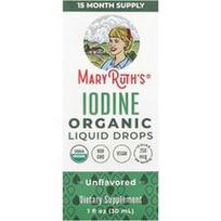 MaryRuth's, Ekologiški jodo skysti lašai, be skonio, 250 mcg, 1 fl oz (30 ml)