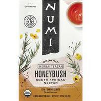 Numi Tea, Organinė žolelių arbata, medaus krūmo, be kofeino, 18 ne GMO arbatos pakelių, 43,2 g