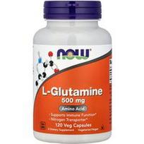 NOW Foods, L-glutaminas, 500 mg, 120 vegetariškų kapsulių