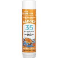Badger, Vaikams, apsaugos nuo saulės lazdelė, SPF 35, mandarinas ir vanilė, 0.65 oz (18.4 g)