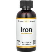 California Gold Nutrition, Geležis, kaip geležies bisglicinato chelatas ir geltonoji doko šaknis, 4 fl oz (118 ml)