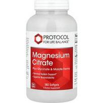 Protocol for Life Balance, Magnio citratas, 180 minkštųjų kapsulių (133 mg vienoje minkštojoje kapsulėje)