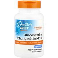 Doctor's Best, Gliukozamino chondroitino MSM, 120 vegetariškų kapsulių