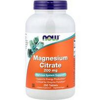 NOW Foods, Magnio citratas, 200 mg, 250 tablečių