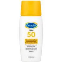 Cetaphil, Skaidrus mineralinis skystas veido kremas nuo saulės, SPF 50, 1,7 fl oz (50 ml)