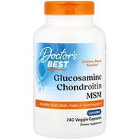 Doctor's Best, Gliukozamino chondroitino MSM su OptiMSM®, 240 vegetariškų kapsulių